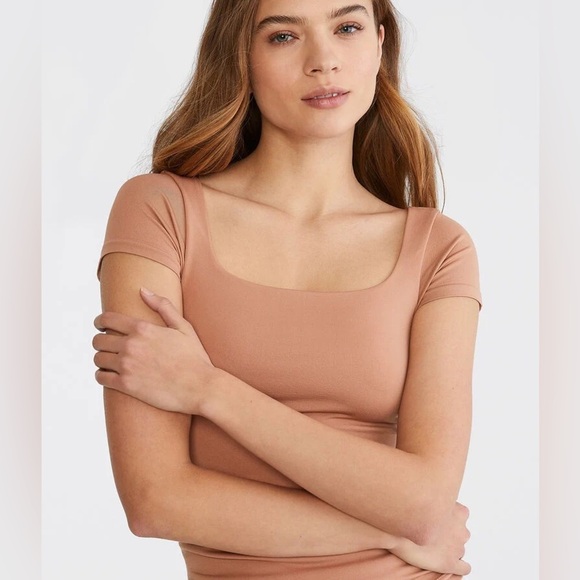 NWT Aeropostale Seriously Soft Sculpt Square-Neck Tee - Picture 2 of 8